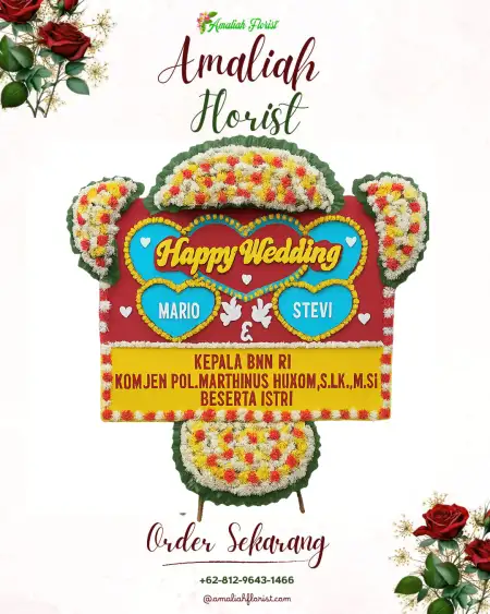 Papan Bunga Pernikahan Melikan